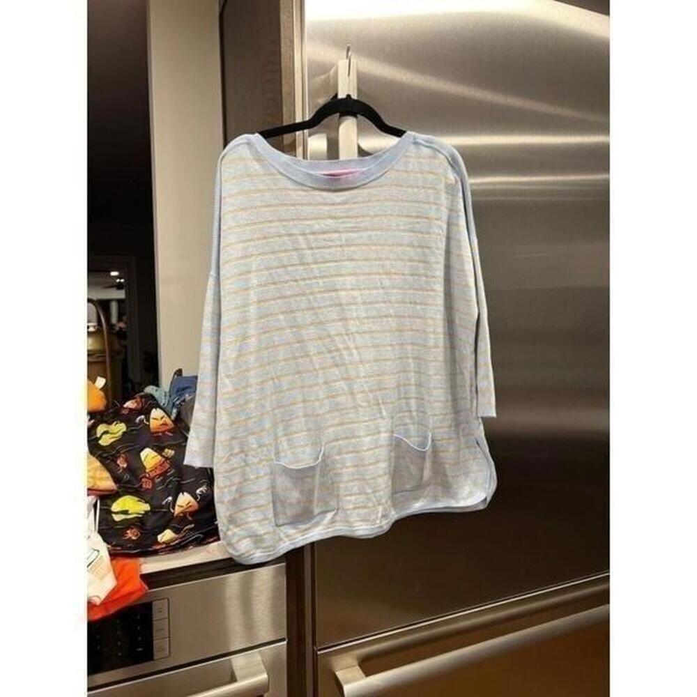 Lilly Pulitzer Size small Cobo Sweater Costal Shell Stripe Blue